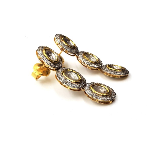 18kt Gold Fusion Diamond Earring - Picture 3 of 10